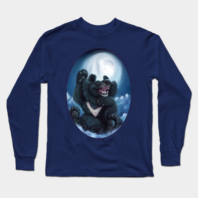 Bye Bye Moon Bear Long Sleeve T-Shirt by TaksArt